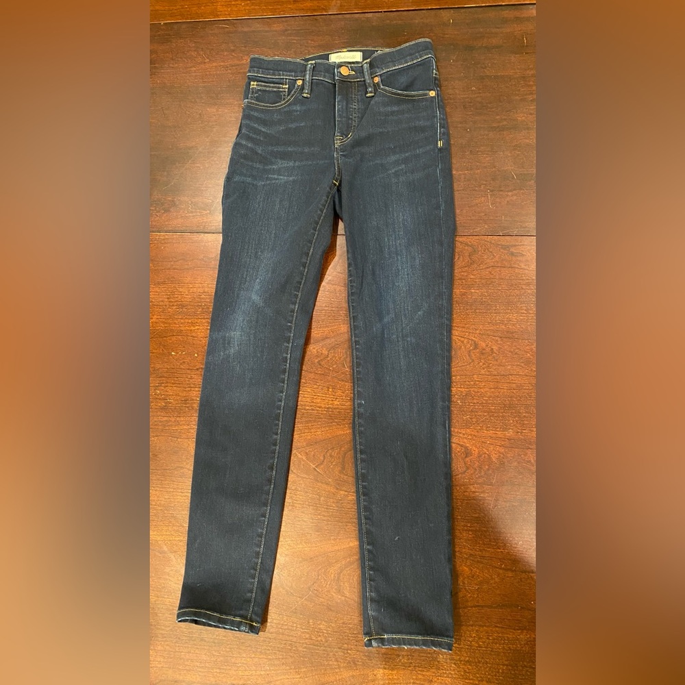 Madewell Dark Blue Straight Leg Jeans